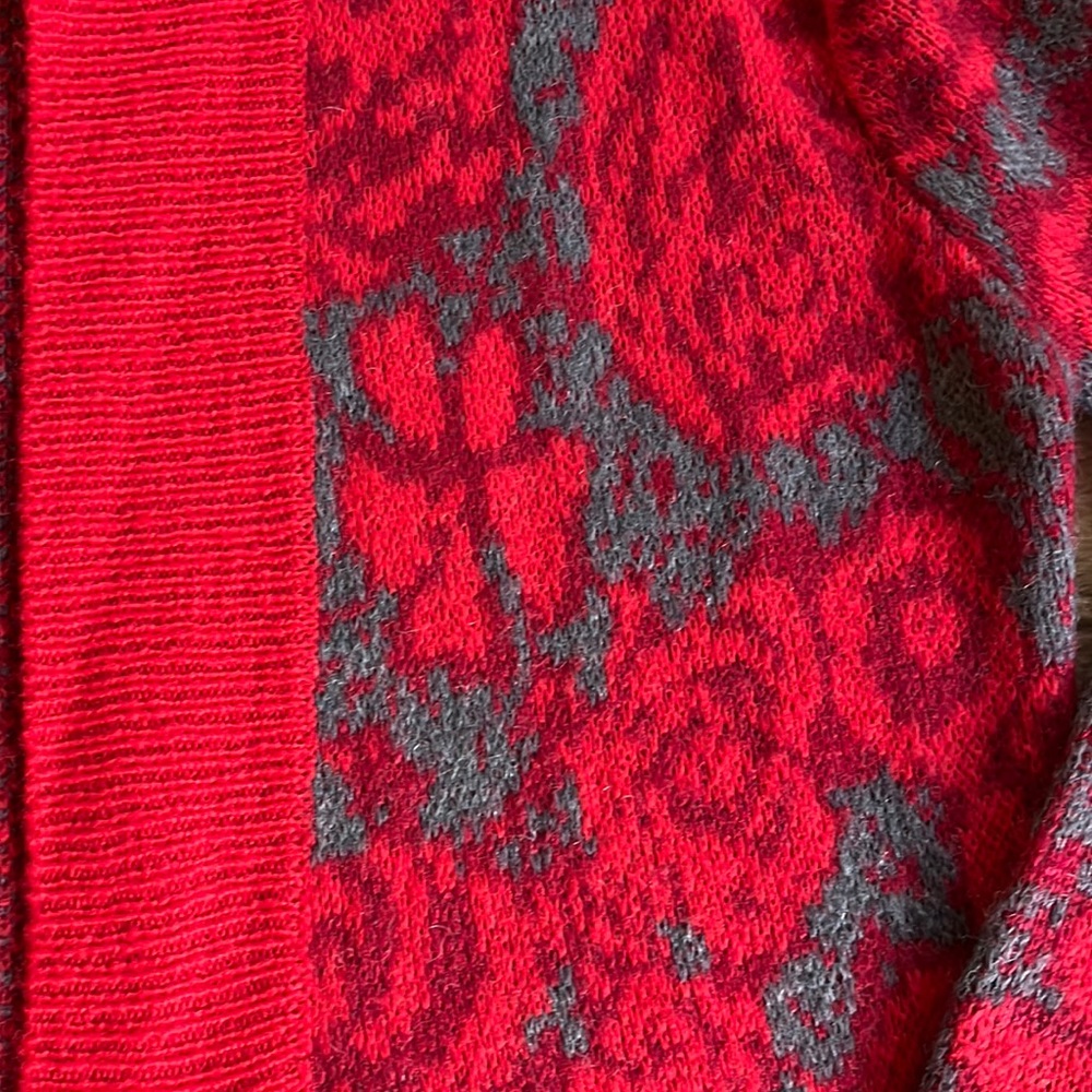Anthropologie Sparrow Maraschino Floral Sweater Coat - Picture 6 of 13